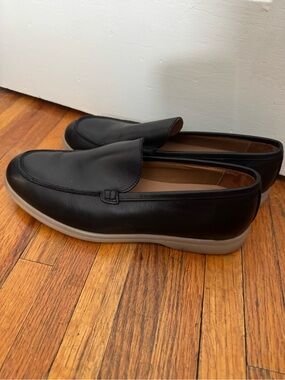 Bruno Magli Men's Black Leather Slip-On Loafers Italy